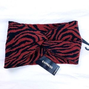 Express Black Boat Neck Horizontal Stripe Knit Sweater